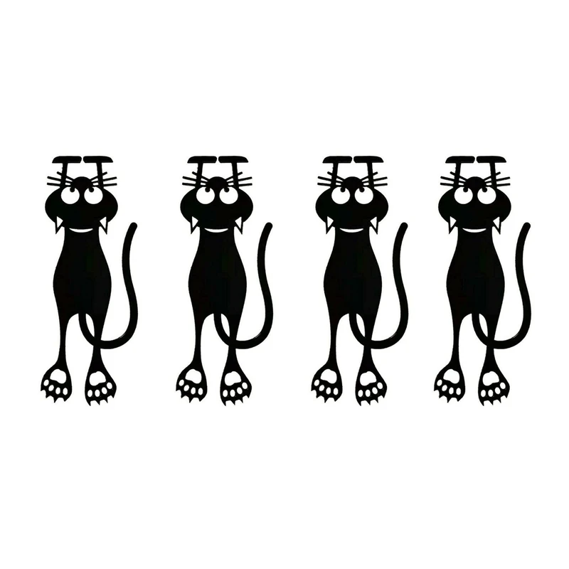 

4 PCS Three-Dimensional Cute Cat Bookmark Acrylic Cartoon Animal Bookmark for Book Lovers Creative Gift