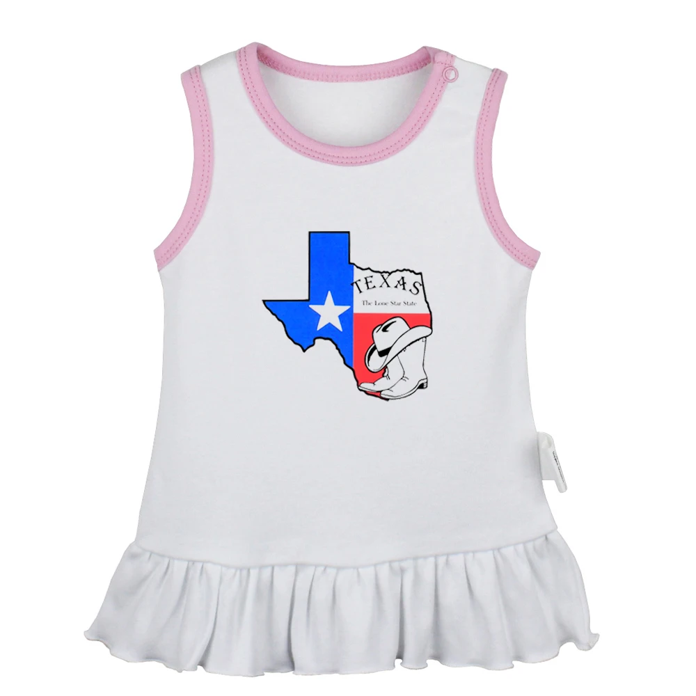 Texas Lone Star Штаты конец близок для новорожденных Одежда маленьких девочек платья