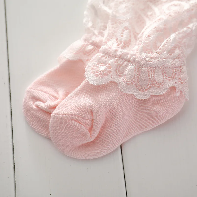 Pudcoco-Calcetines de encaje para ni&ntilde;as, medias hasta la rodilla con volantes, de retazos, de 0 a 3 a&ntilde;os-2
