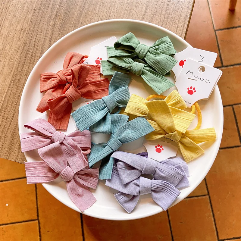 

Children's Elastic Hair Bands Baby Girls Hair Accessories Children Hair Wear Kids Headdress Hair Ring Head Rope Headwear 2 Piece