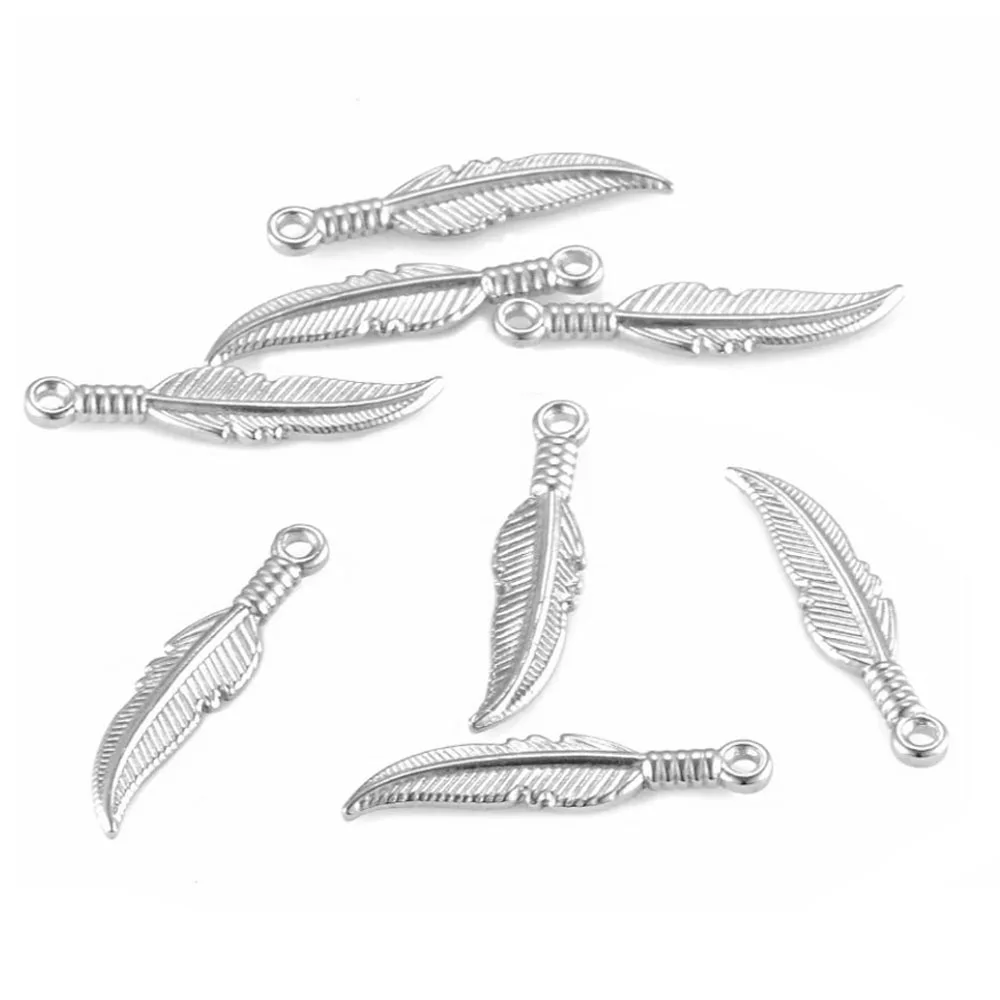 Подвески в виде листьев из нержавеющей стали гипоаллергенные 10 шт./лот - купить по