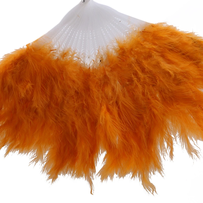 Танцевальные Фанаты для шоу женщин и девушек вееры с перьями складные