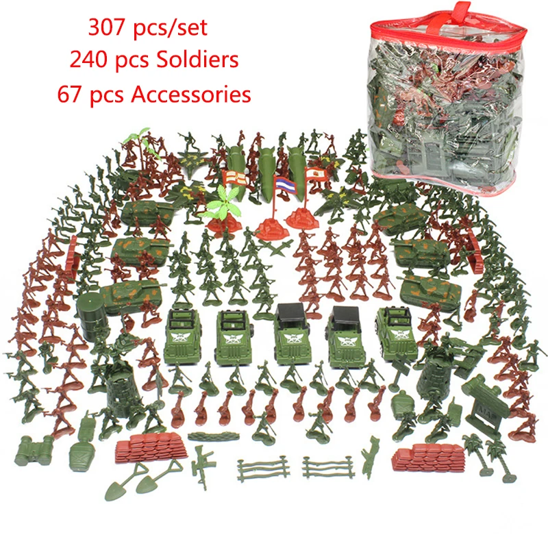 

Военная пластиковая модель WW2, 4 см, 307 шт./компл., Набор для игры, игрушечная армейская игрушка и аксессуары, подарок для детей, для мальчиков