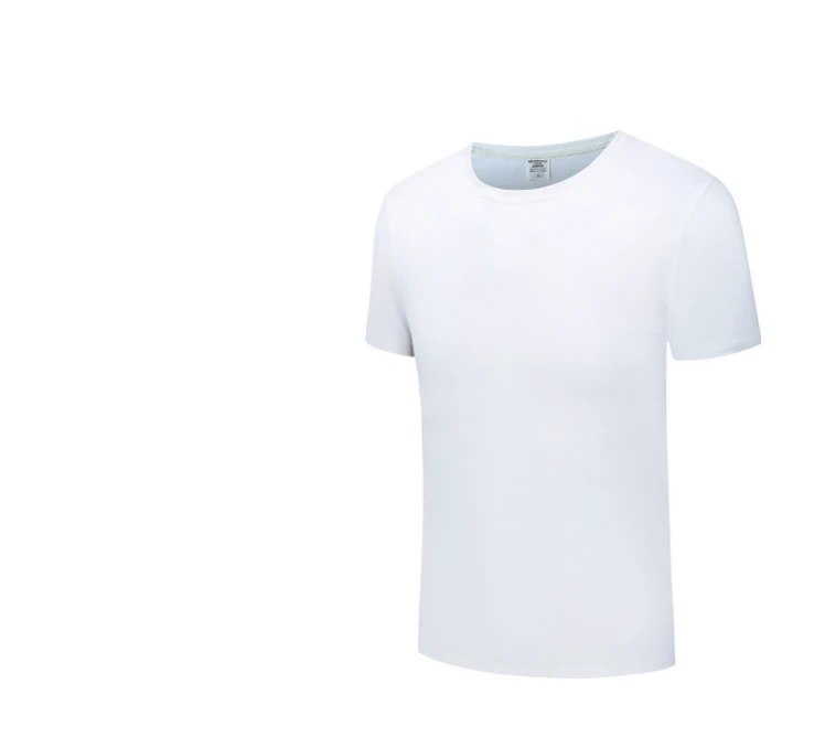 

Однотонная хлопковая Спортивная футболка с коротким рукавом и круглым вырезом