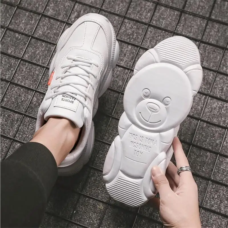 2020 New Spring High Quality Korean Sports Wild Casual Small Bear Shoes Deodorant Shock Absorption Men's Dad | Обувь