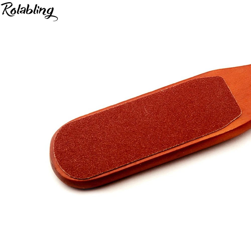 Rolabling Двусторонняя пилка для ног из твердой древесины средство удаления мозолей