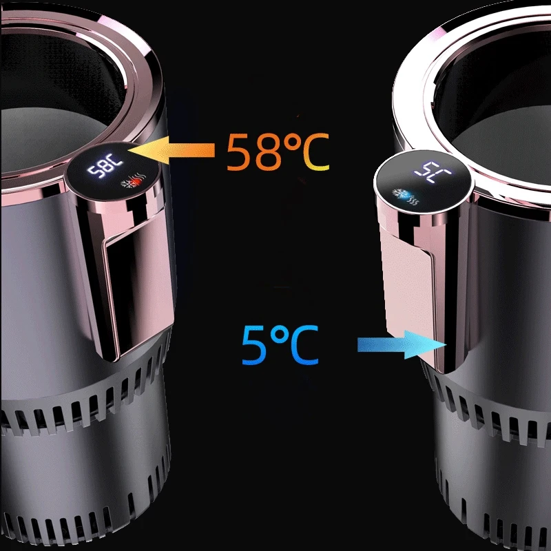 

Car Heating Cup Mini Warmer Auto Cup Drink Holder Semiconductor Cooling Refrigeration Heater Warm Milk US Plug