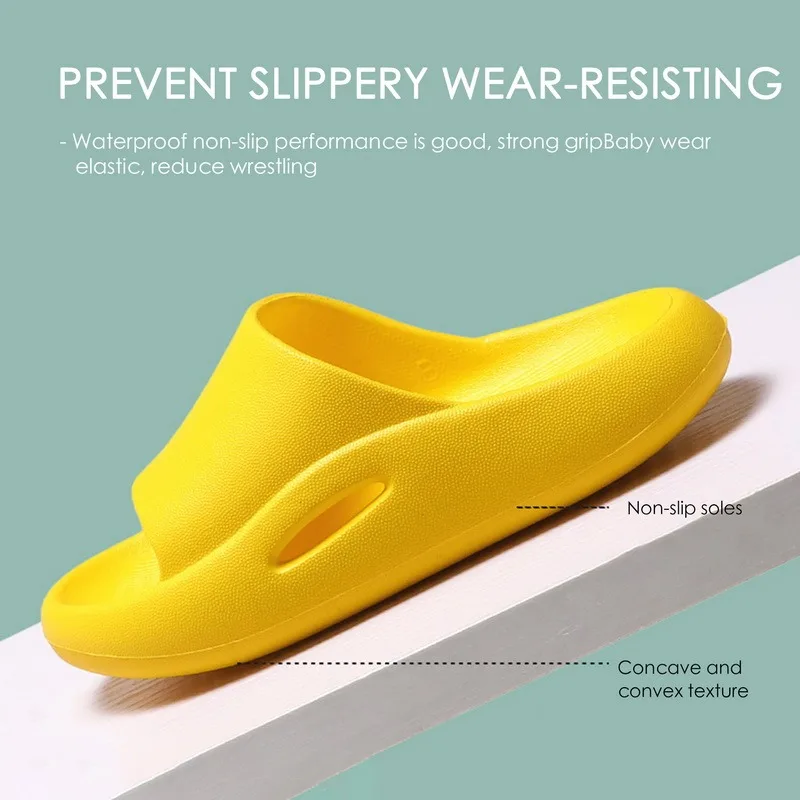 

Thick Platform Kids Slippers Children's Indoor Bathroom Slipper Soft Eva Anti-slip Boys Home Floor Slides Girls Summer Shoes