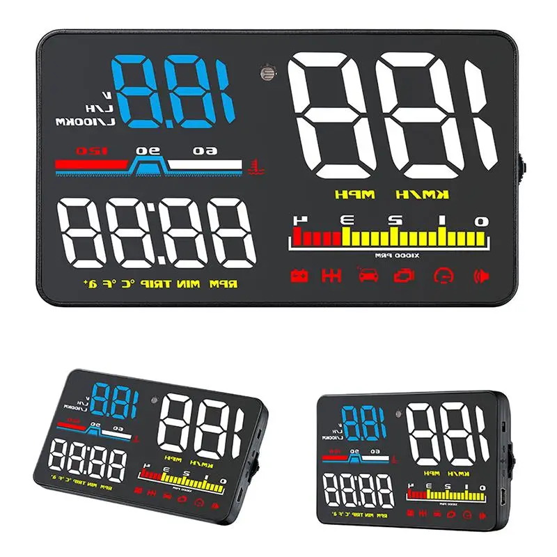 D5000 5 &quotHud Автомобильный дисплей проектор OBD OBD2 сканирующий инструмент скорость