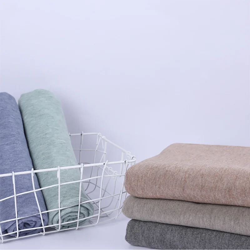 Двусторонняя хлопчатобумажная кашемировая ткань однотонное двустороннее