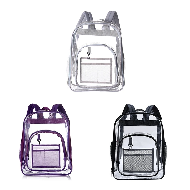 

Прозрачный рюкзак для студентов, школьный ранец с защитой окружающей среды и безопасной видимостью внутри