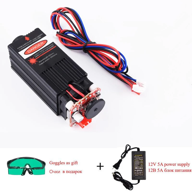 5500mw laser module DIY head 5.5w lasers 450nm blue light | Инструменты