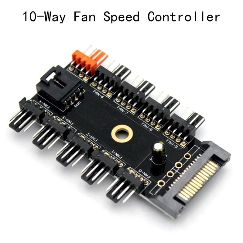 

Fan Hub Speed Controller Regulator 12V Computer Caseinterface Chassis Fan Hub