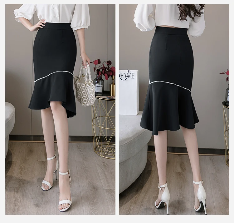 REALEFT Лето 2020 Новая рабочая одежда нерегулярные алмазные женские юбки миди с