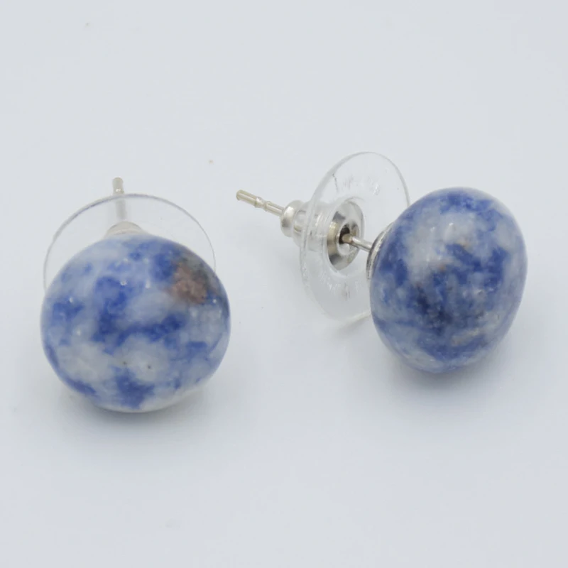 Женские серьги гвоздики с натуральным камнем 1 пара|Серьги-гвоздики| |