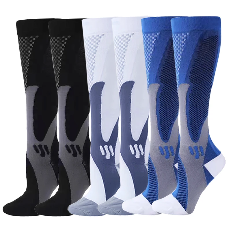 

6Pair 20-30 mmHg Quality Compression Socks For Women & Men Best Support Running Marathon Edema Diabetes Varicose Veins