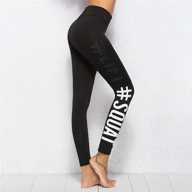 

Summer Style Sexy Women's Leggings Lift Squat Letter Print Push Up Hips Pants Workout Fitness Leggings Slim Trousers