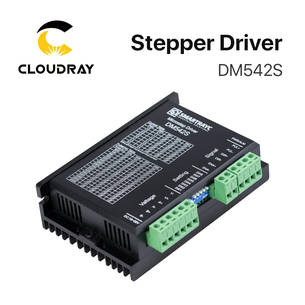 Cloudray 2-фазный шаговый мотор драйвер DM542S поставить Напряжение 18-50VDC Выход 1,0-5.0A ток