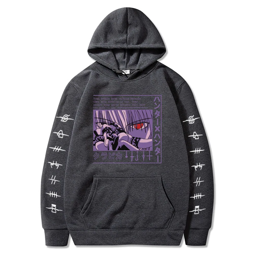 

Gothic Harajuku Hoodies Casual Tops Hunter X Hunter Printing Streetwear Men's Clothing Oversized Pullover Tracksuit Sweatshirts