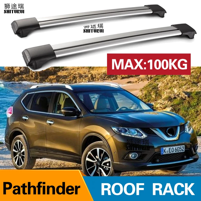 2 шт. панели крыши для NISSAN Pathfinder (R52) 2012 2019 алюминиевый сплав боковые полосы