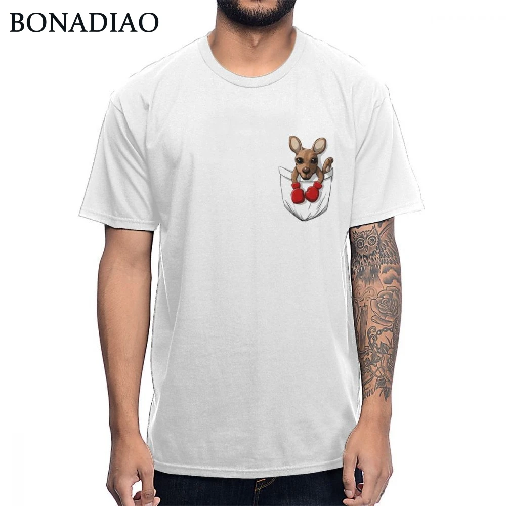 Милый кенгуру Детские Боксеры футболка Для мужчин новый органический хлопок