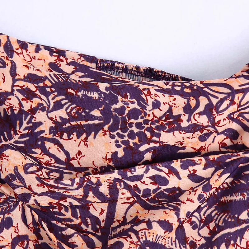 

TRAF 2021 ZA Woman Vests Printed Asymmetric Fold Vests For Women Beach Club Dance Vests Sexy Clothing For Women Summer P2X0056