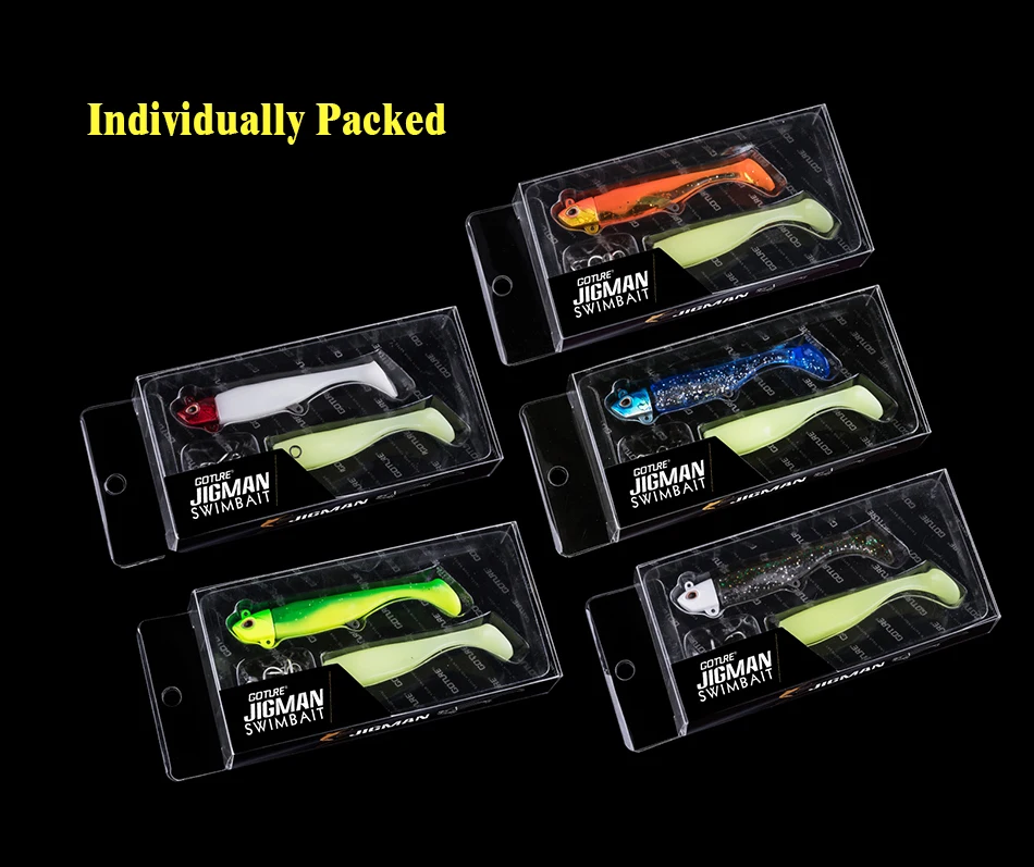 Goture 5 шт./компл. для рыбалки, мягкие блесны на удочку Jig Head 18g 26,4 г Minnow силиконовый приманка Воблер для ловли карпа для морской воды пресная вода Swimbait