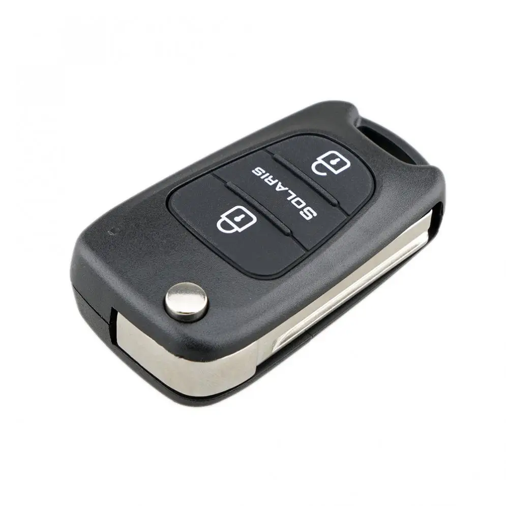 3 Buttons Flip Folding Remote Car Key Case Replacement Blank Fob Shell Fit for Hyundai Solaris 2018 | Автомобили и мотоциклы