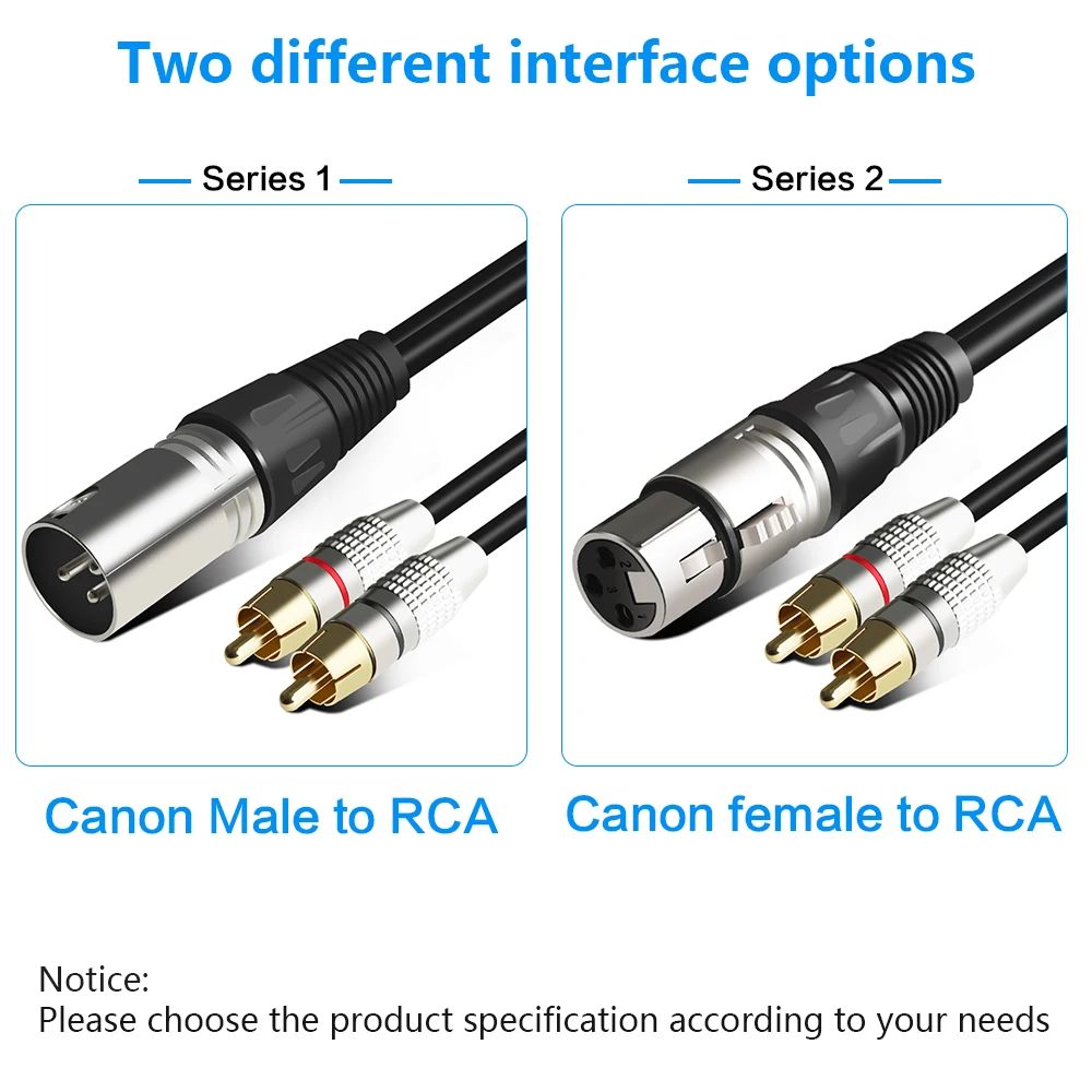 XLR к двойному аудиокабелю RCA 2 штекер 3 контакта Женский фотокабель 1 м 5 8 кабель