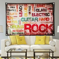 shabby chic vintage metal music artworks poster wall art decorative banner flag rock band wallpapers tapestry wall decoration