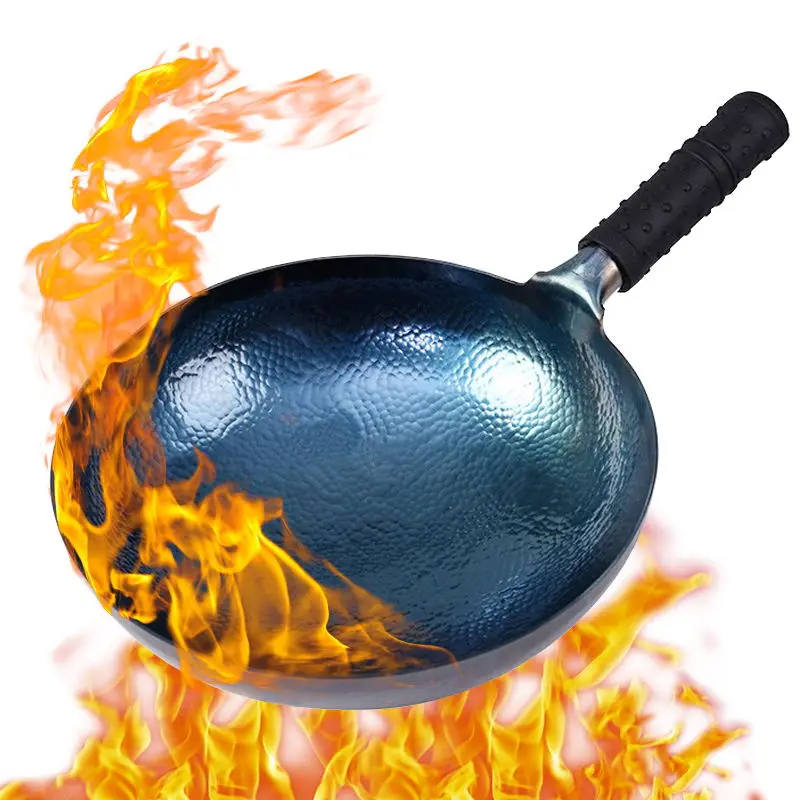 Антипригарная сковорода традиционная китайская железная ручной работы без