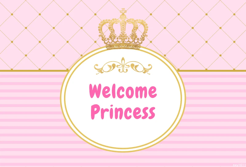 Sensfun девочки Baby Shower фон для фото Studi Добро пожаловать Принцесса Тема Золотая