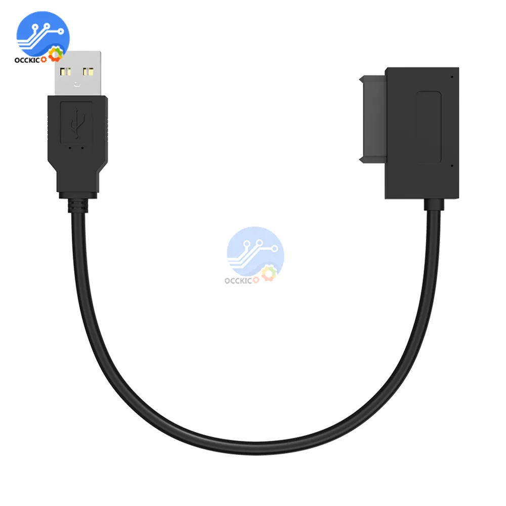 USB 2,0 до 7+ 6 13Pin конвертер для тонкого жесткого диска SATA ноутбука CD/DVD Rom Оптический адаптер кабель конвертер