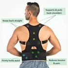 Магнитная терапия Brace Регулируемый Корректор осанки плечо поддержка спины пояс снимает боль в спине шеи позвоночника черный XXL
