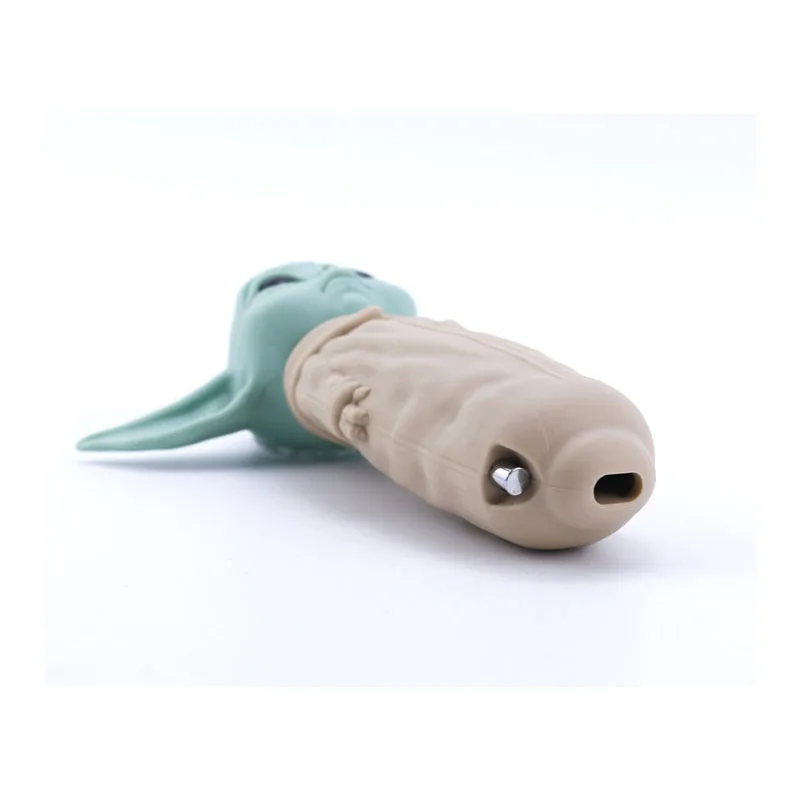 Креативная силиконовая курительная трубка для табака со стеклянной чашей