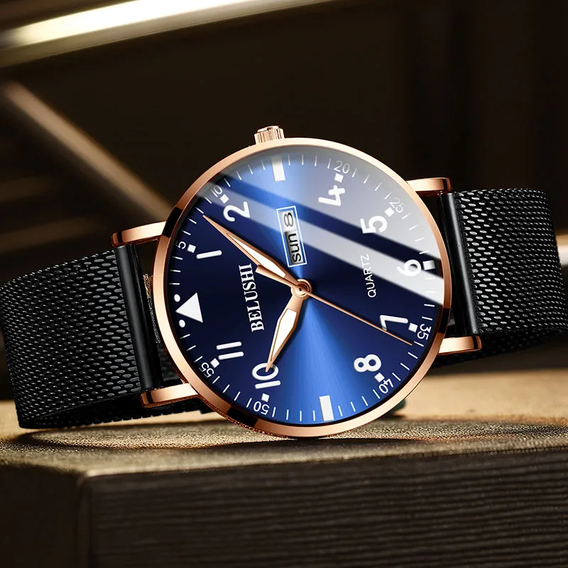 Мужские часы 2019 мужские от известного бренда класса люкс стальные деловые