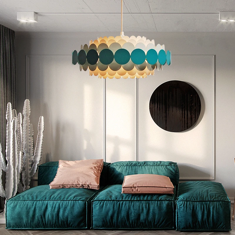 Post-modern Creative Color Chandelier Fashion Simple Hanging Lamp for Living Room Dining Children Decor Light Fixtures | Лампы и