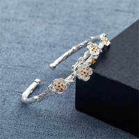 bohemian style new charm femme bracelets plum flower hollow summer jewelry women bracelets beautiful gifts for women