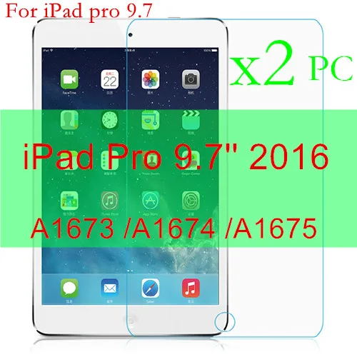 For iPad Pro 9.7 2 шт Защитное стекло для apple ipad air 1 2 pro 9,7 10,5 устойчивая к царапинам Защита экрана для ipad 2, 3, 4 стеклянная пленка - Цвет: For iPad Pro 9.7