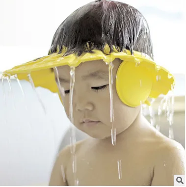 

Безопасный для защиты глаз малыша от шампуня во время купания мягкая Кепка шляпка для детей при мытье головы детей купальная шапочка для ду...