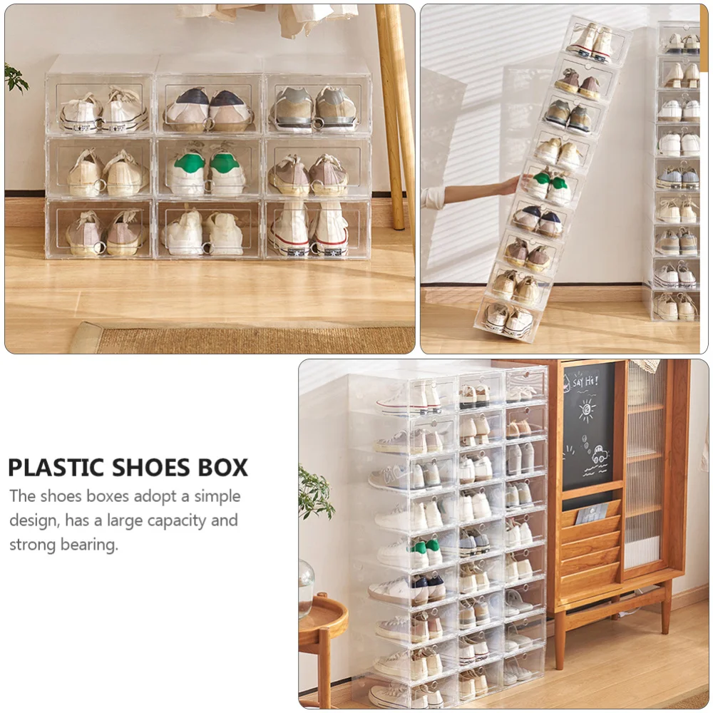 

6Pcs Convenient Shoes Case Thickened Storage Boxes Shoes Container