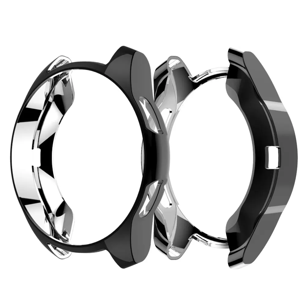 Черный Чехол gear S3 Frontier для samsung Galaxy Watch, 46 мм, 42 мм, ремешок на ремешке, покрытие из мягкого ТПУ, универсальный защитный чехол, оболочка, рамка - Цвет: Черный