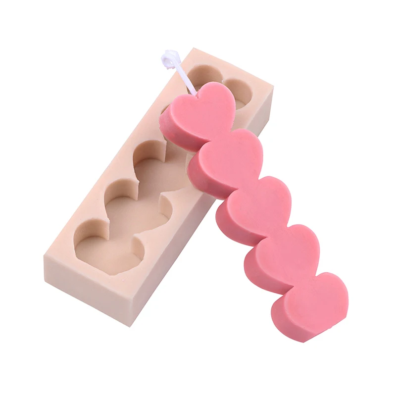 

1PC Heart Shape Candle Mold Clear Cylinder Candle Mould for Wedding Party Dinner Candle Making DIY Handmade Scented Candles
