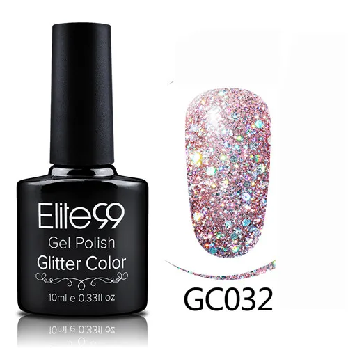 GC032 Elite99 гибридные Лаки гель лак для ногтей набор Гель-лак с блестками Живопись ногтей искусство поли УФ гель лак Топ базовый праймер для маникюра - Color: GC032