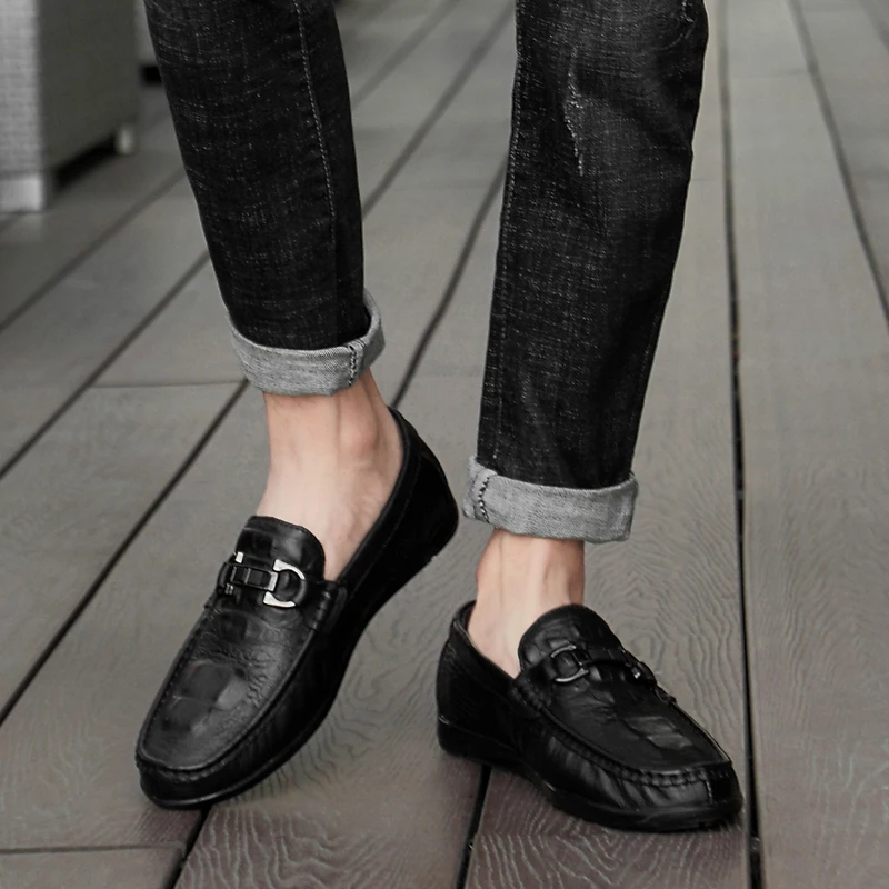 Men Shoes Loafers Real Leather Male Slip on Classic High Quality Luxury Light Business Driving Lofer Man | Обувь