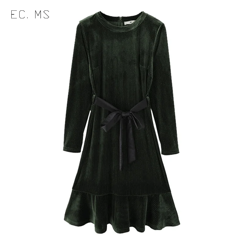 Женское платье бархатное с вырезом подолом для девушек велюровое мягкое