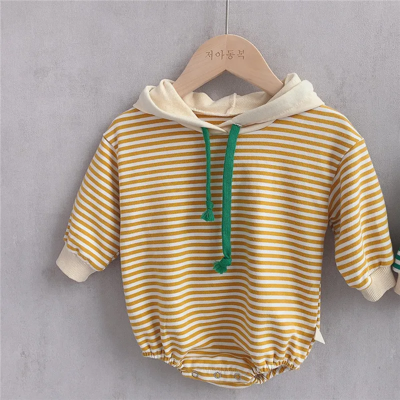 

Autumn Baby Striped JumpsuitBaby Hooded Long Sleeved Romper 39