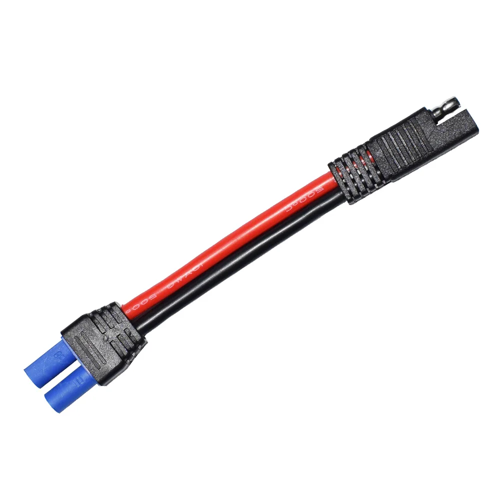 

SAE to EC5 Female Plug Connector , Solar Power Automotive Adapter Cable Wire 10AWG 15cm