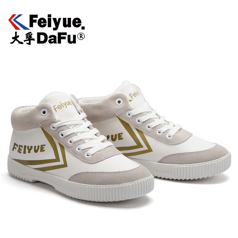 Feiyue/зимняя парусиновая обувь; коллекция 8189 года; Мужская и женская обувь; вулканизированные кеды; хлопковая обувь; рыцарские туфли на плоской подошве с высоким берцем; 3 цвета;