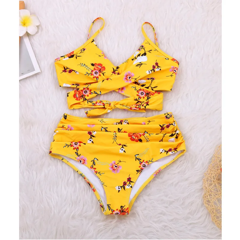 

Floral Sexy Bikinis Set Woman Plus Size Beachwear Swimwear Bodysuit Women Swimsuit